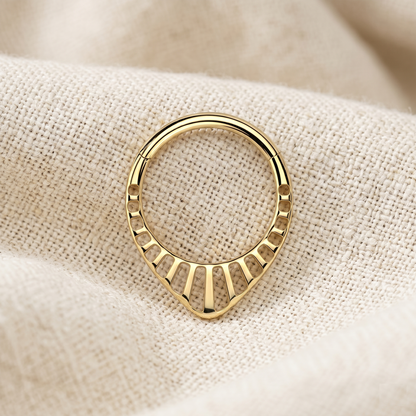 Titanium Hinged Hoop Ring 16G