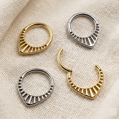 Titanium Hinged Hoop Ring 16G