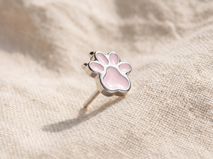 Titanium Enamel Paw Threadless Top
