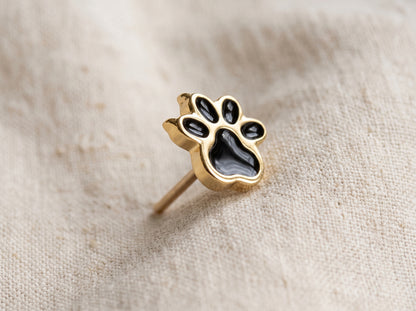 Titanium Enamel Paw Threadless Top