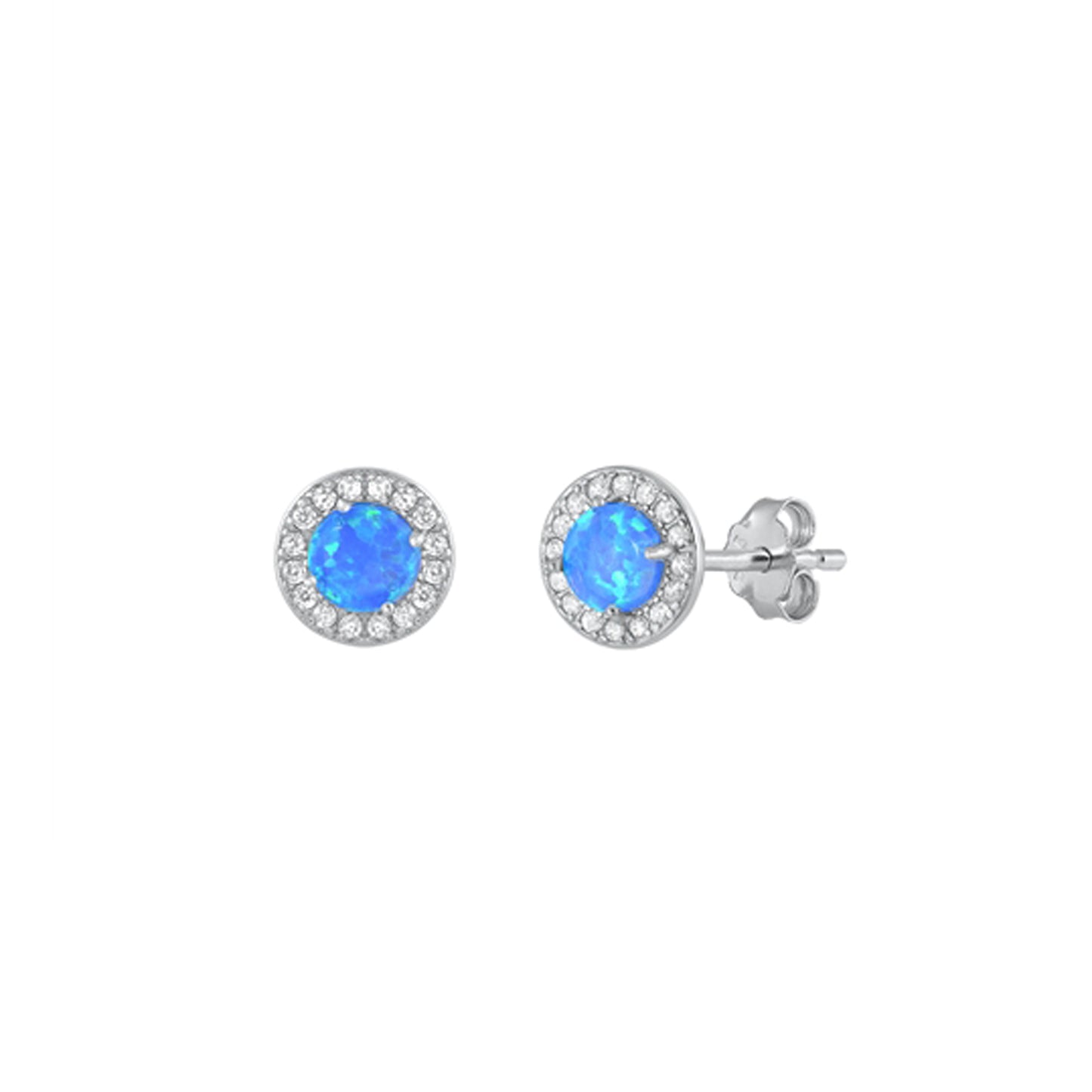 ✨ 925 Silver Opal Stud Earrings