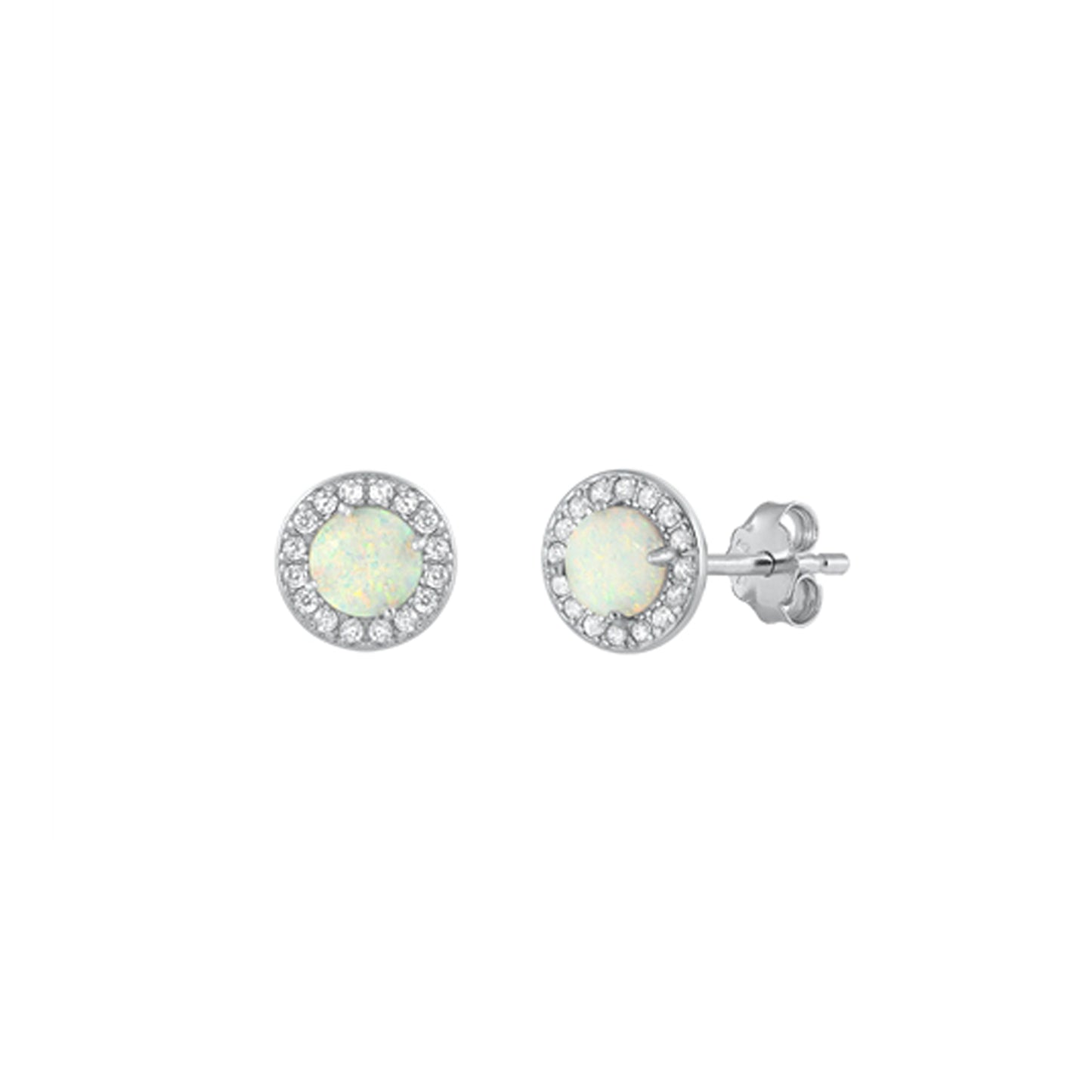 ✨ 925 Silver Opal Stud Earrings