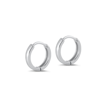 ✨ 925 Silver 2mm Plain Huggie Hoop Earrings