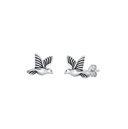✨ 925 Silver Hummingbird Stud Earrings