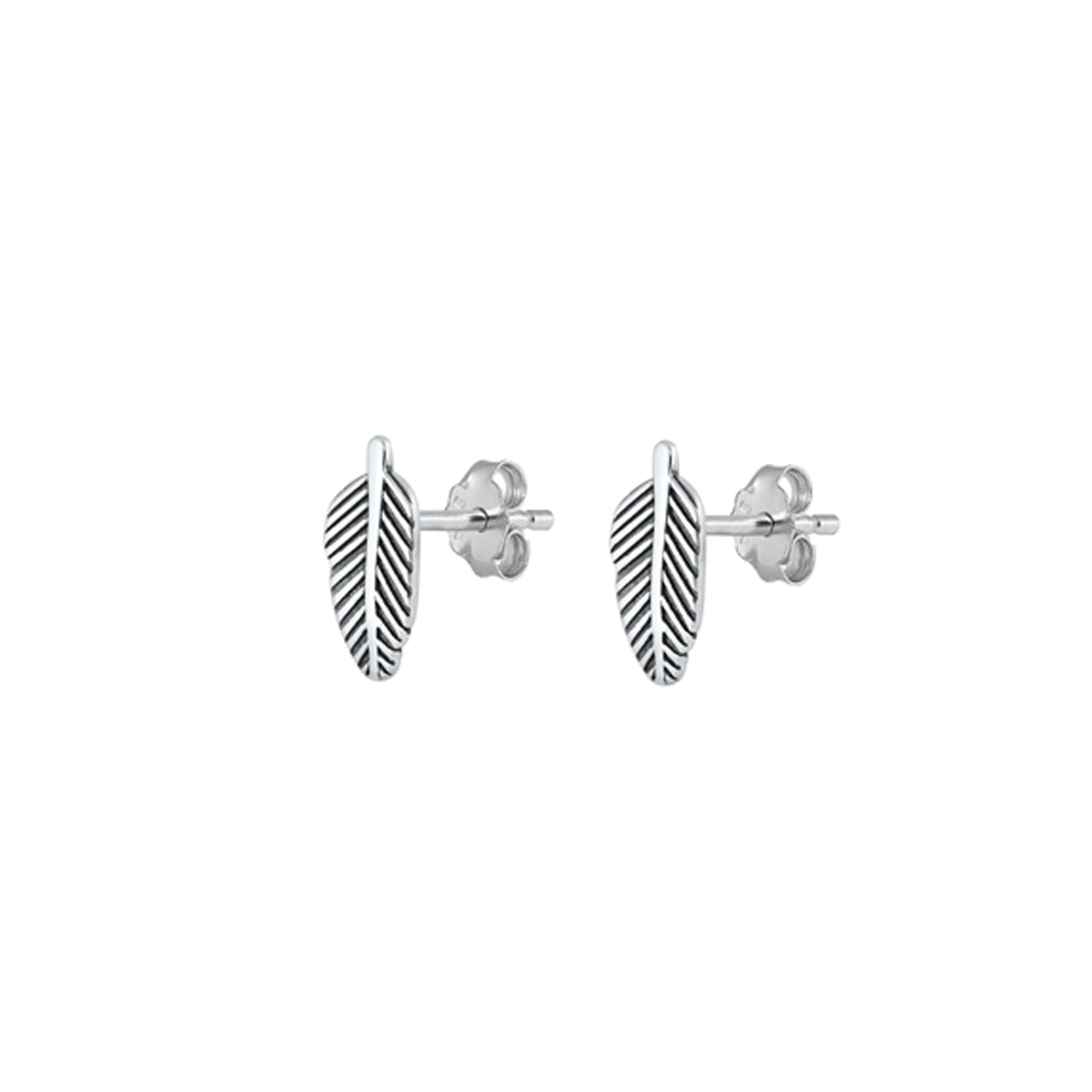 ✨ 925 Silver Feather Stud Earrings