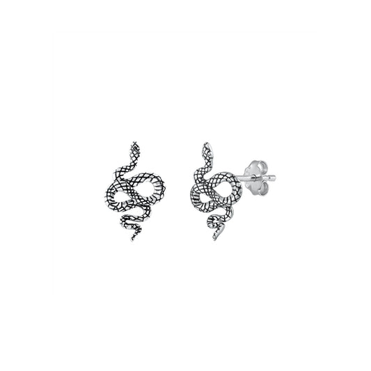 ✨ 925 Silver Snake Stud Earrings