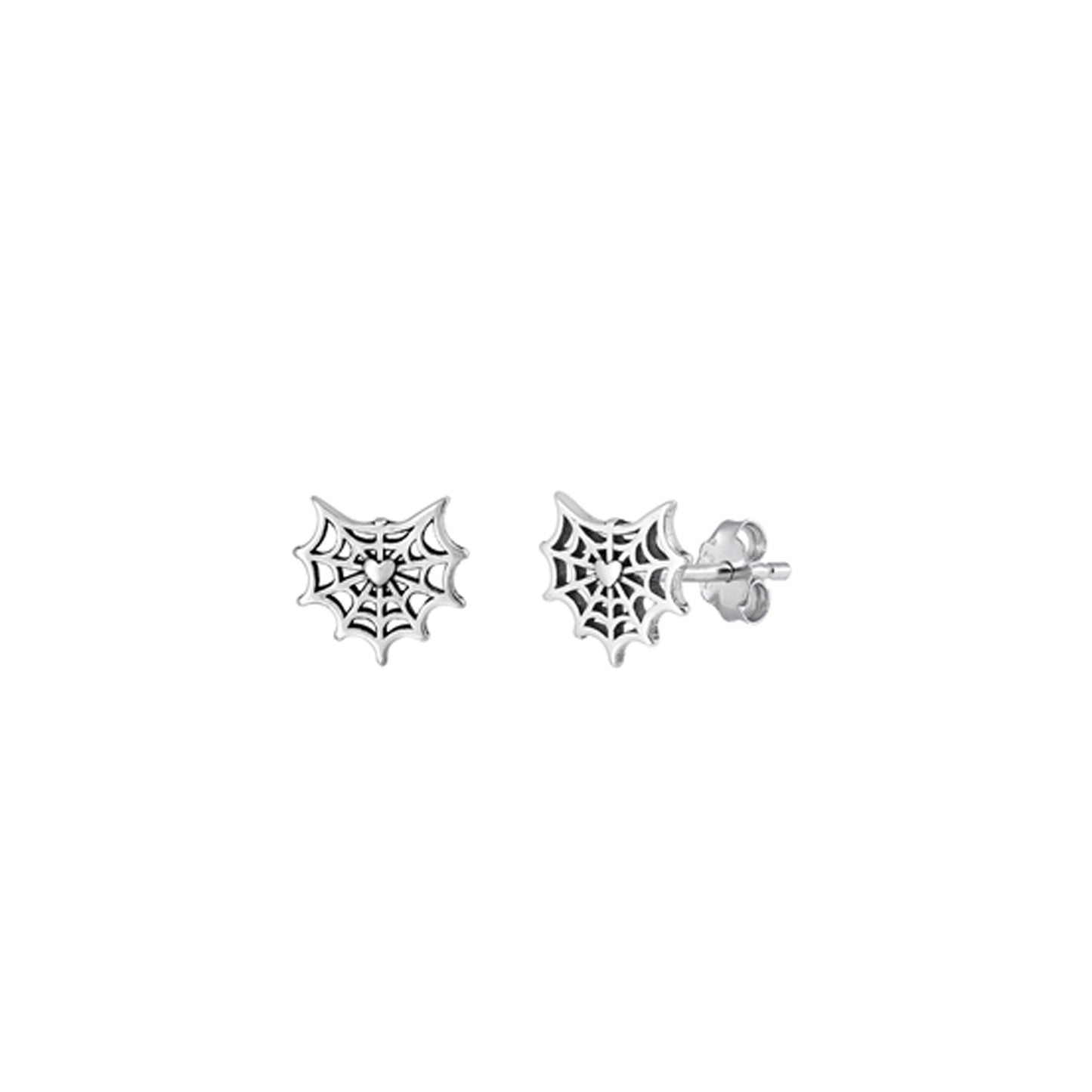 ✨ 925 Silver Spider Web Stud Earrings