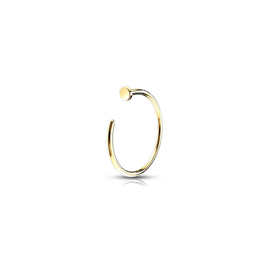 ✨ Solid 14K Gold Nose Hoop Ring