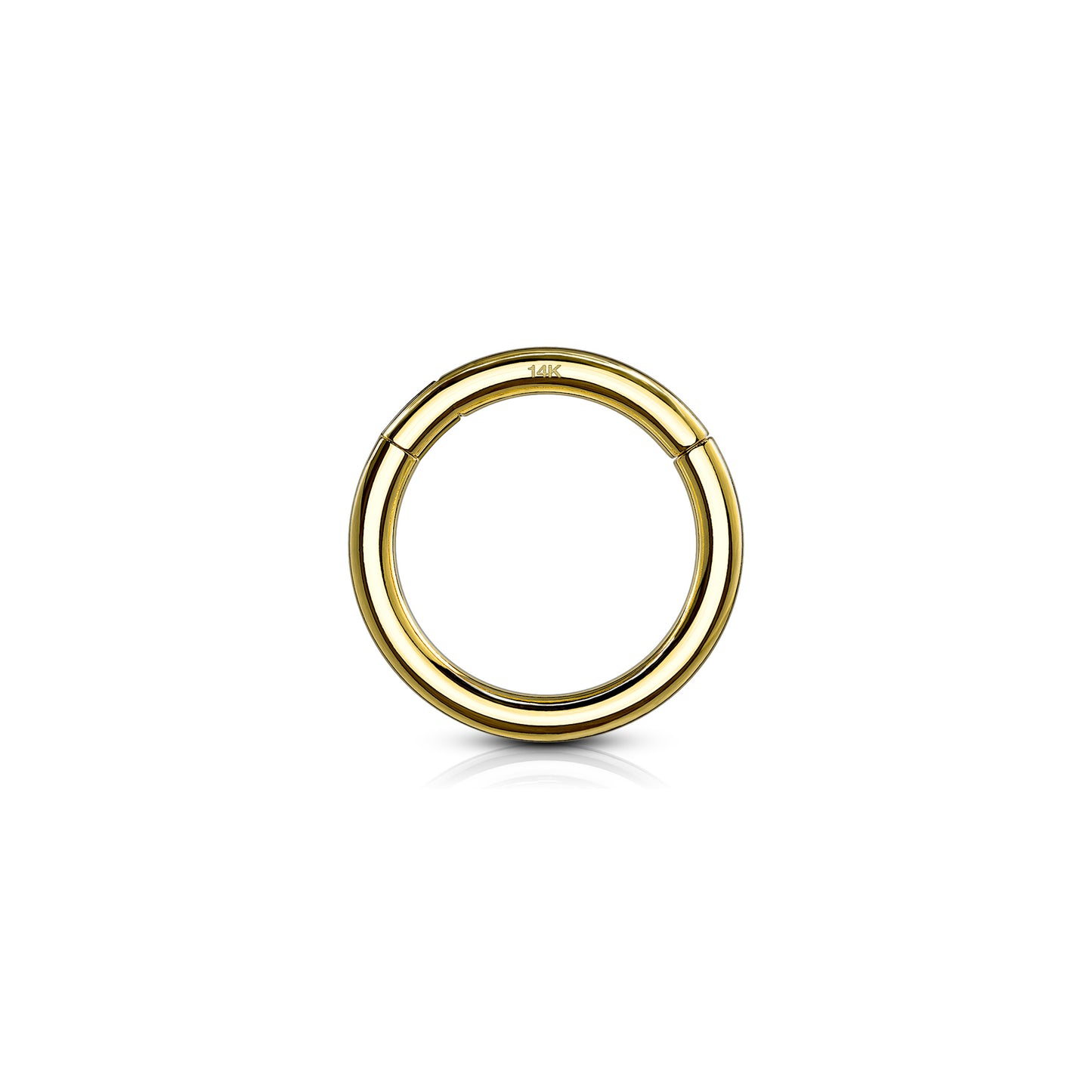 ✨ 14K Solid Yellow Gold Hinged Clicker Hoop Ring 18G 16G