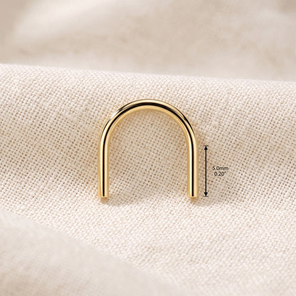 Titanium U Hoop with Threadless Ball