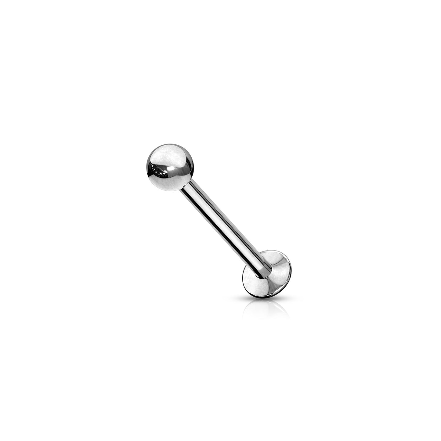 ✨ Surgical Steel Round Ball Top Threadless Labret Bar