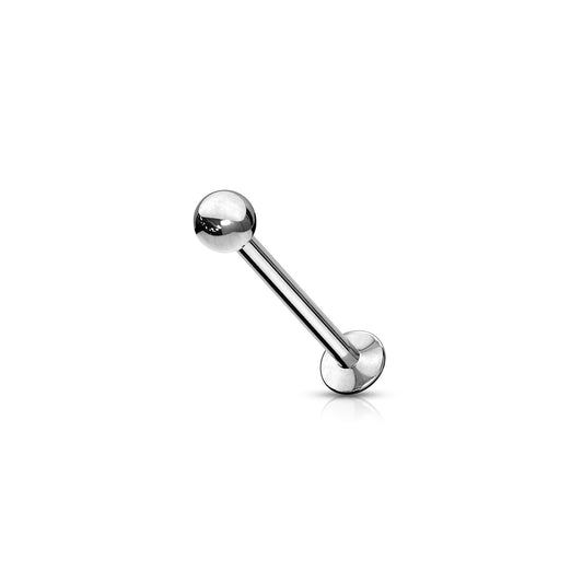 ✨ Surgical Steel Round Ball Top Threadless Labret Bar