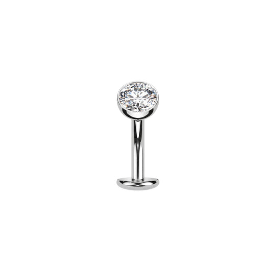 ✨  Titanium Threadless CZ Ball Belly Ring