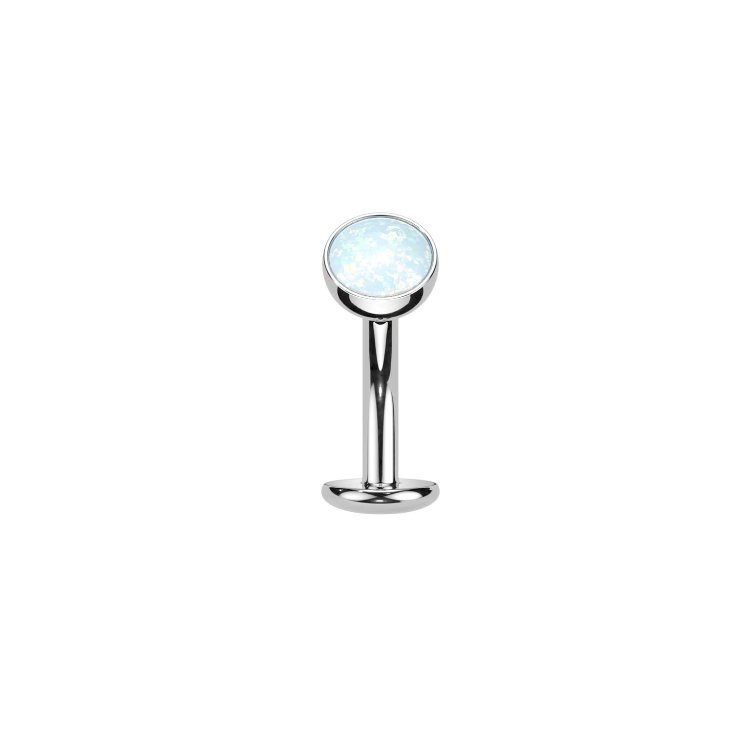 ✨  Titanium Threadless Push In Opal Ball Belly Ring