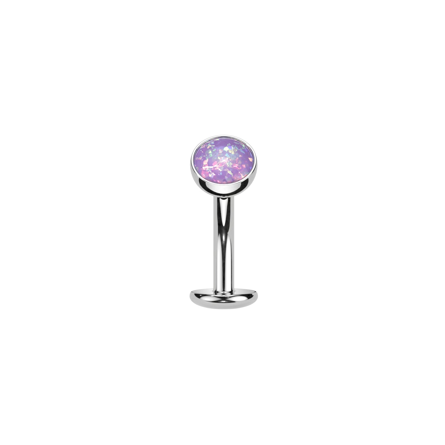 ✨  Titanium Threadless Push In Opal Ball Belly Ring