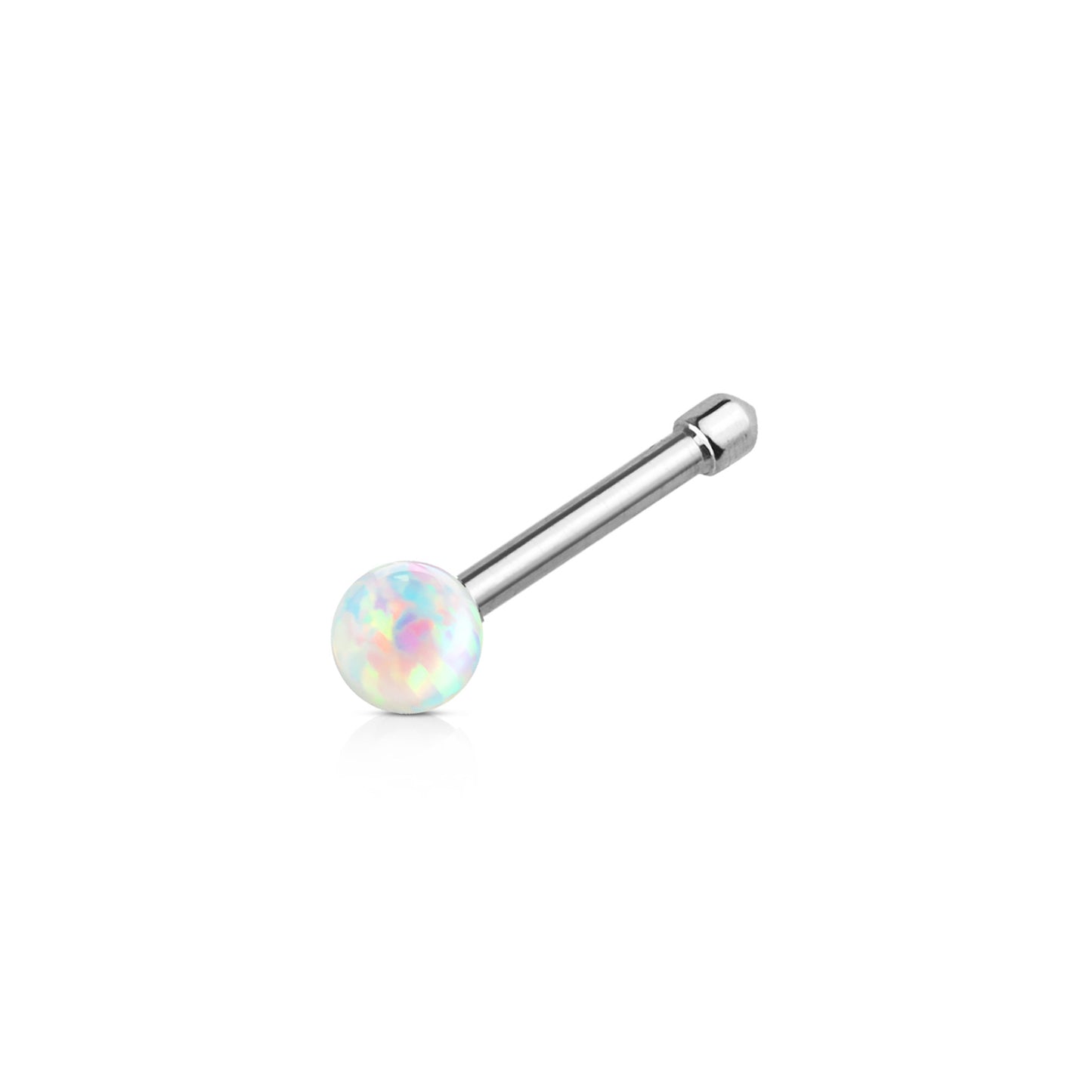 ✨ Opal Ball Nose Bone Stud 20G