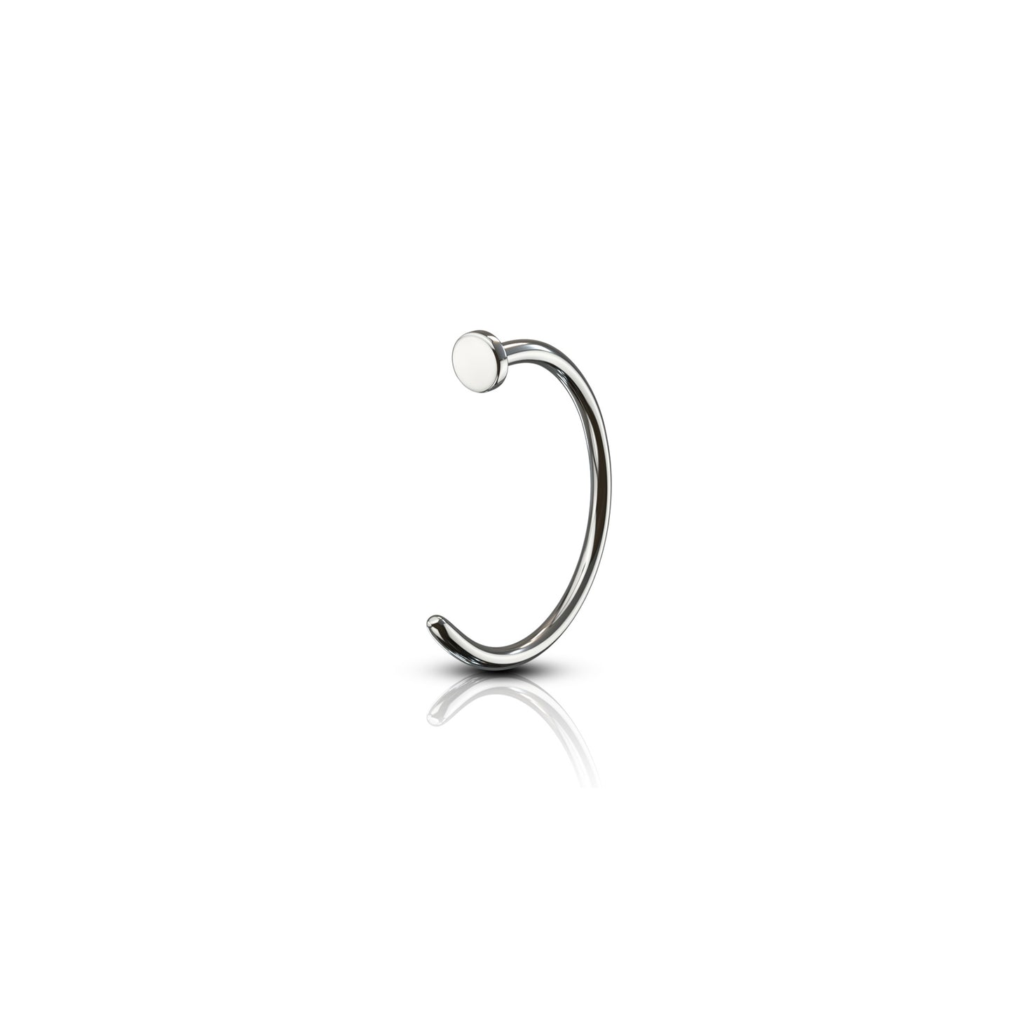 ✨ Surgical Steel Flat End Nose Hoop Ring