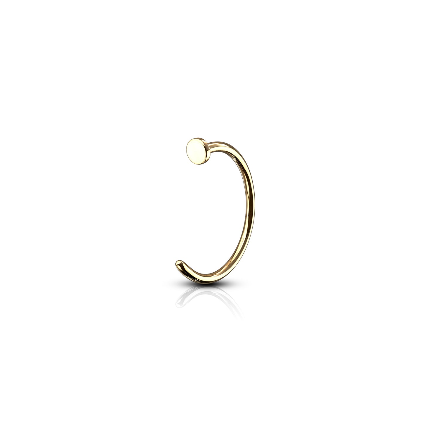 ✨ Surgical Steel Flat End Nose Hoop Ring