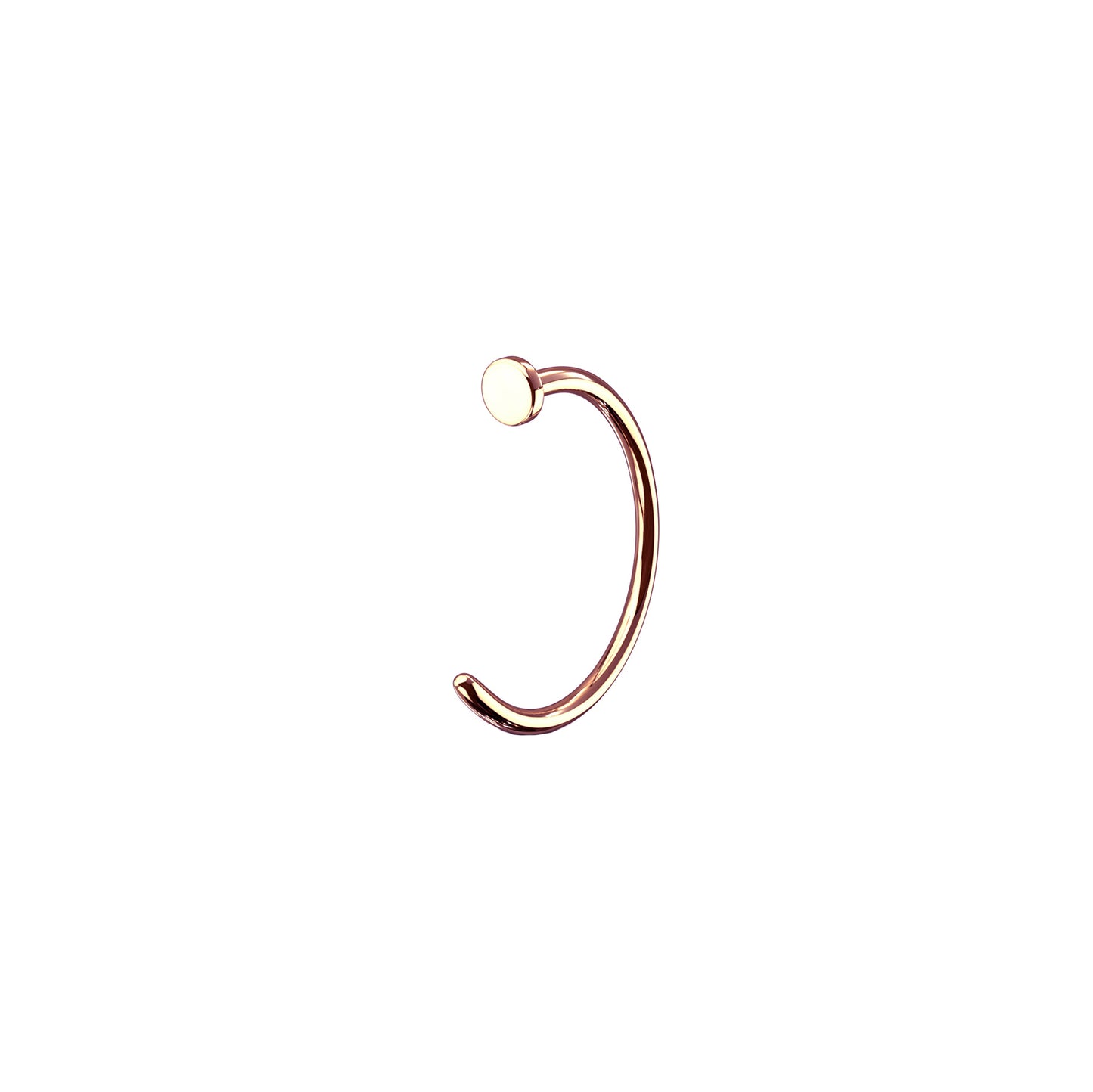 ✨ Surgical Steel Flat End Nose Hoop Ring