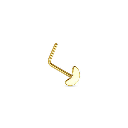 ✨ Stainless Steel Crescent Moon Nose Stud 20G