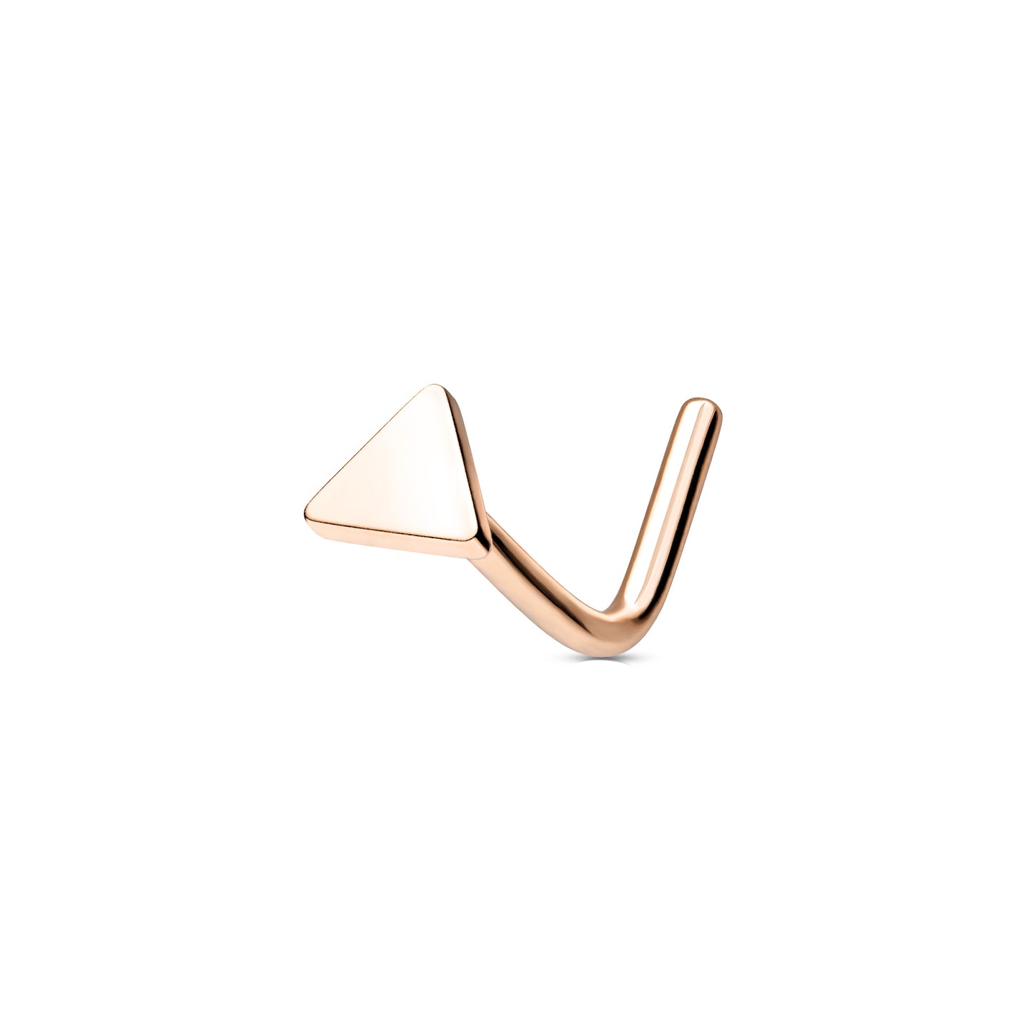 ✨ Surgical Steel Triangle Flat Top Nose Stud 20G