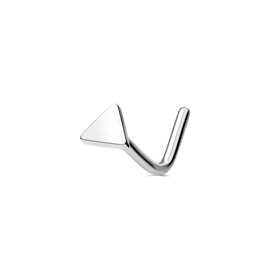 ✨ Surgical Steel Triangle Flat Top Nose Stud 20G