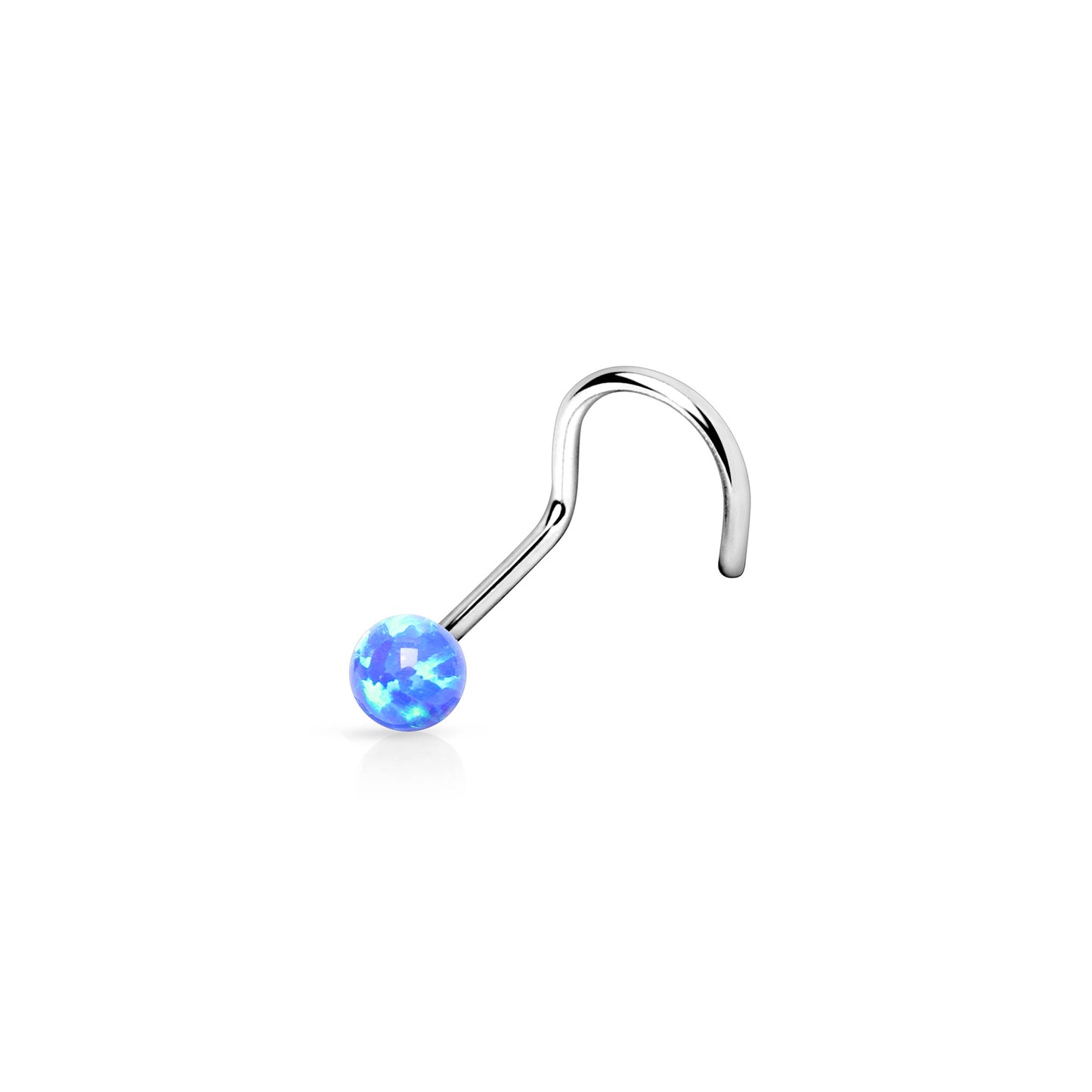 ✨ Opal Ball Nose Screw Ring