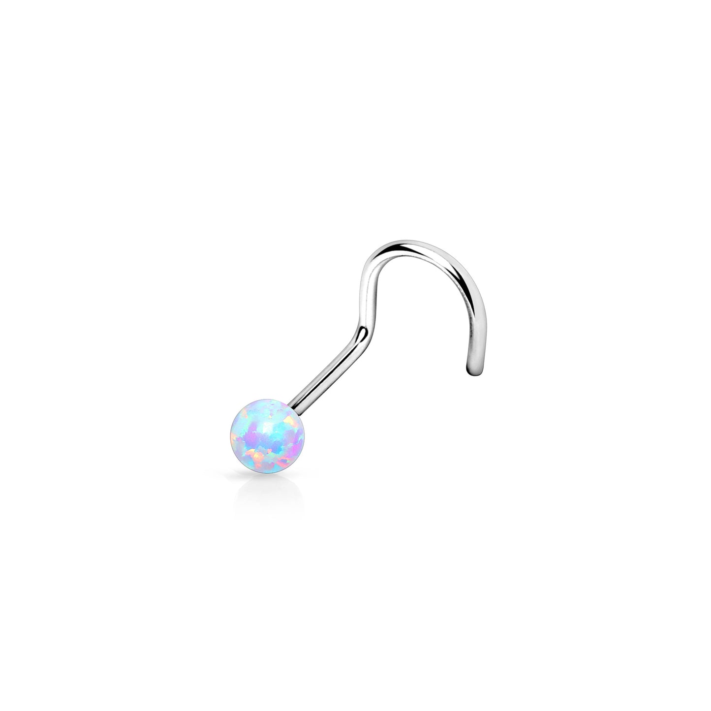 ✨ Opal Ball Nose Screw Ring