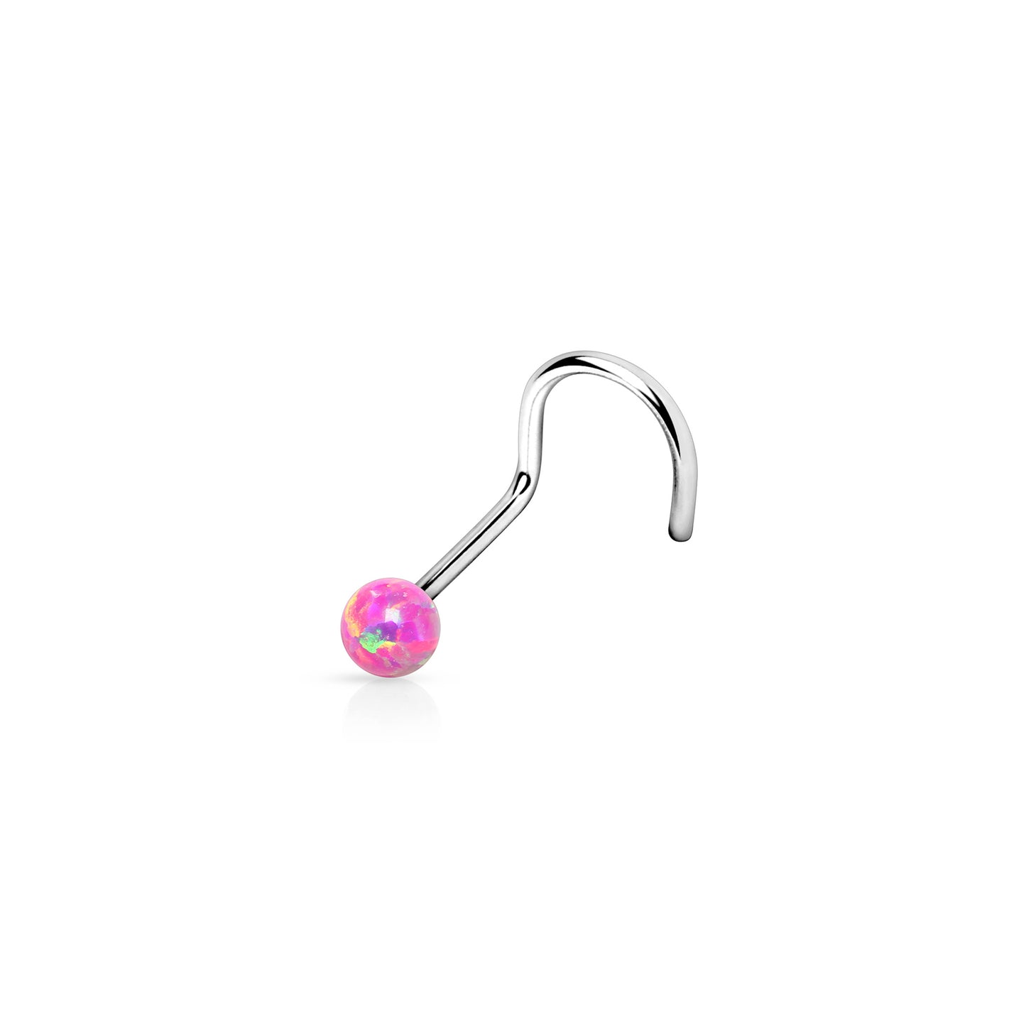 ✨ Opal Ball Nose Screw Ring