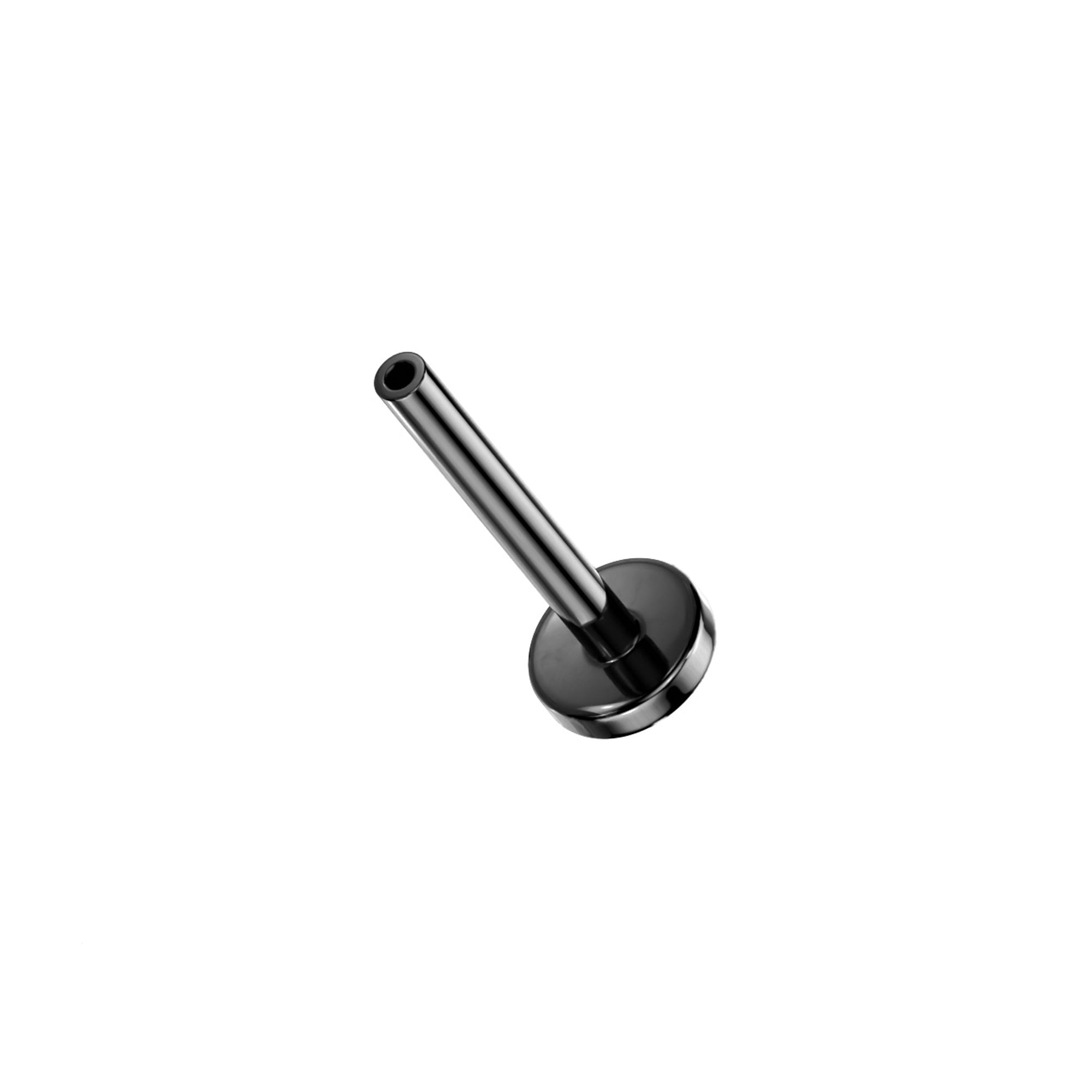Black Titanium Threadless Push In Labret Bar 20G 18G 16G – Vital Piercing