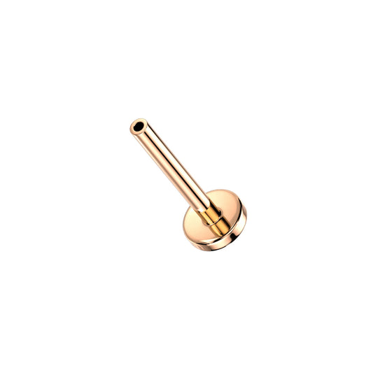 ✨ Rose Gold Titanium Threadless Push In Labret Bar 20G 18G 16G