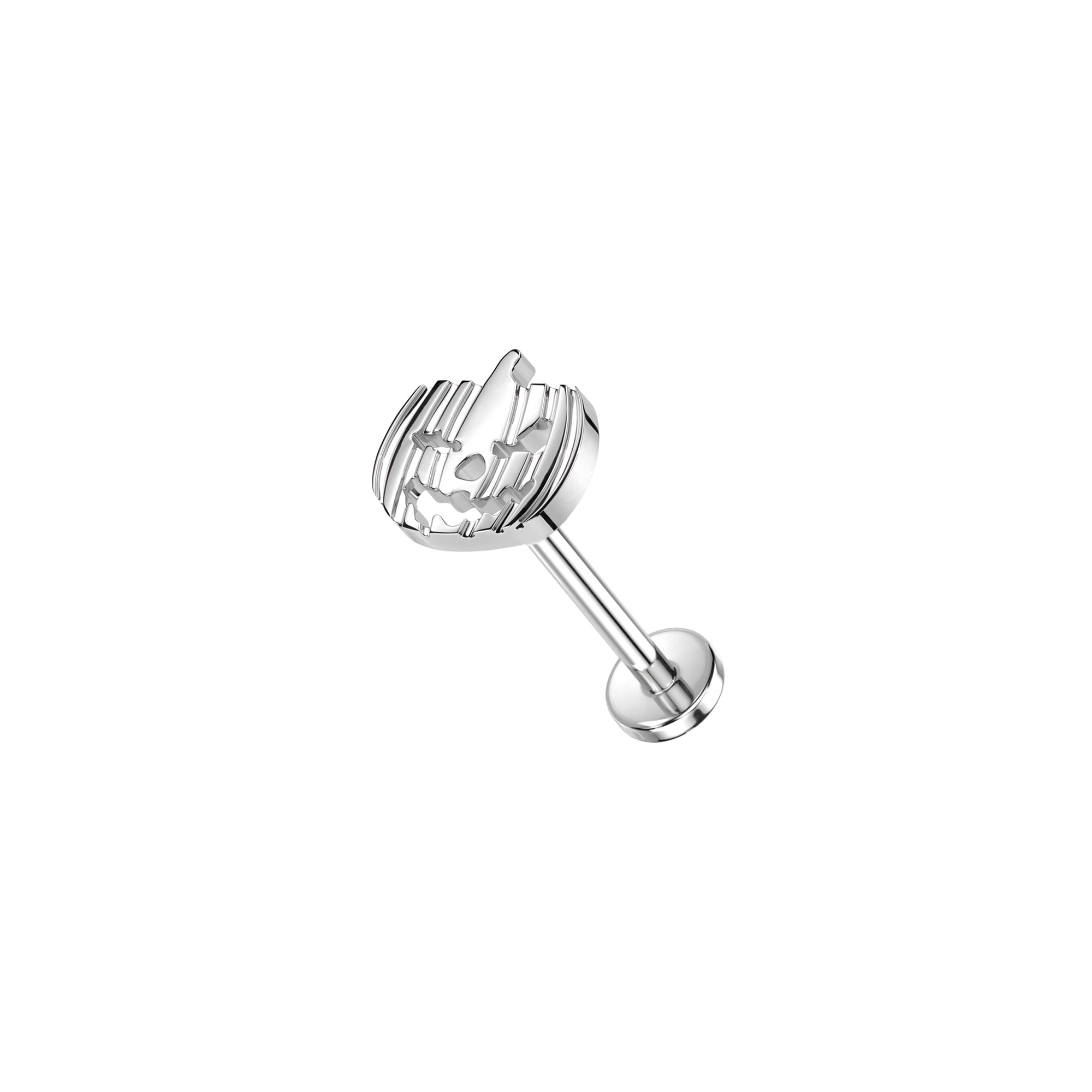 Titanium Jack O Lantern Threadless Labret Stud 16G 18G 20G | Vital