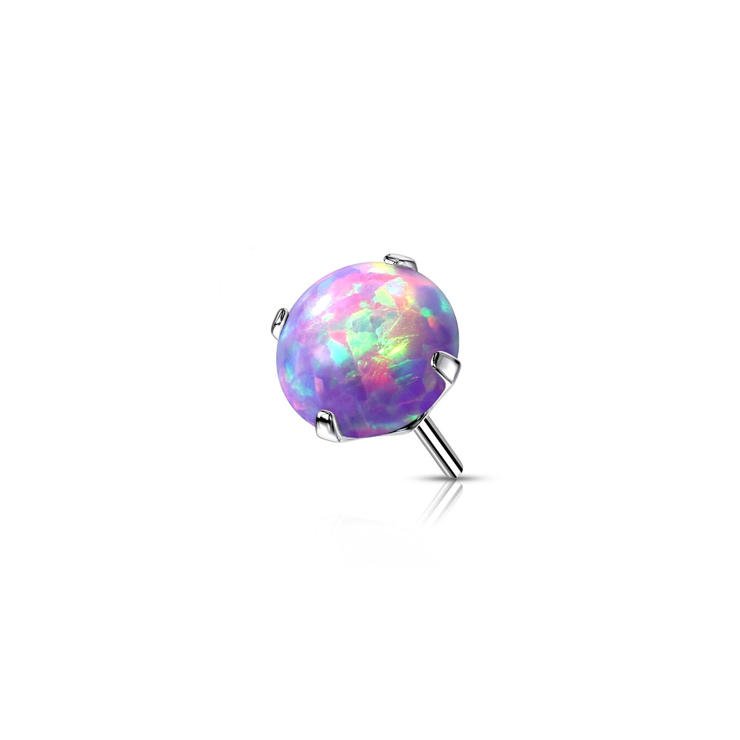 ✨ Titanium Opal Ball Prong Set Threadless Top 2mm, 3mm, 4mm