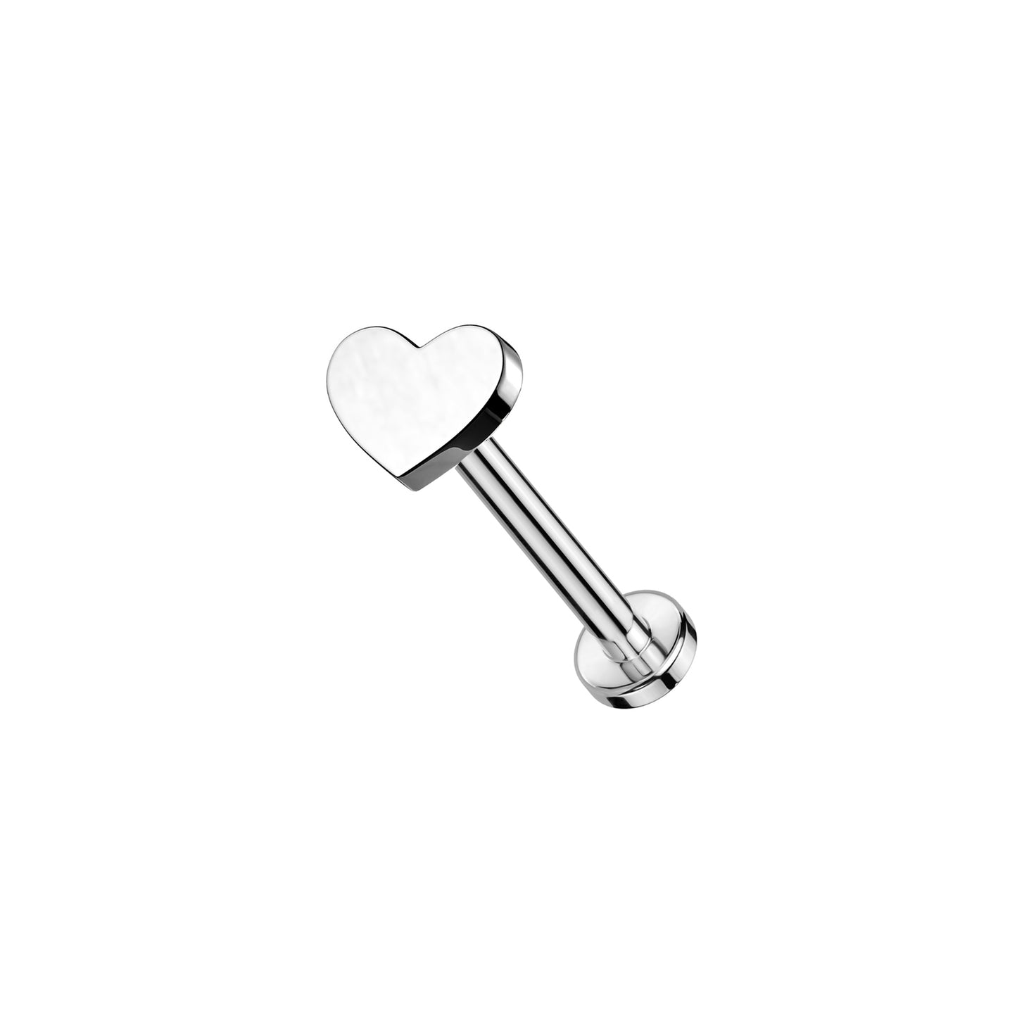 ✨ Titanium Heart Top Threadless Labret Bar