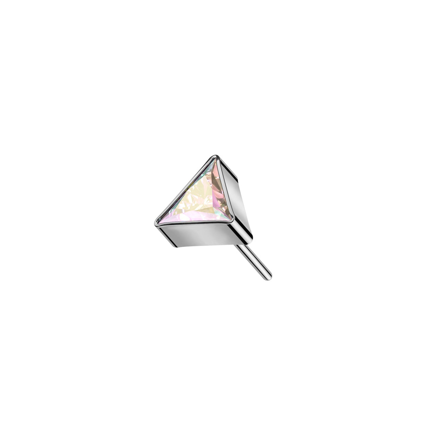 ✨ Titanium Triangle CZ Threadless Top