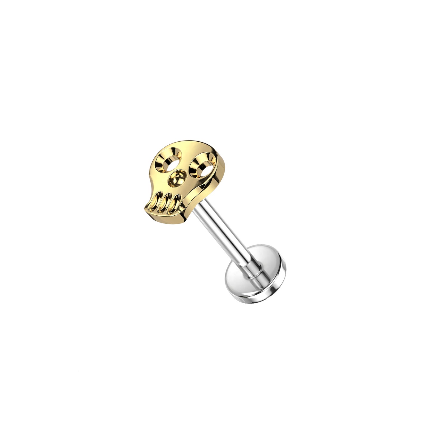 ✨ Titanium Hollow Skull Top Threadless Labret