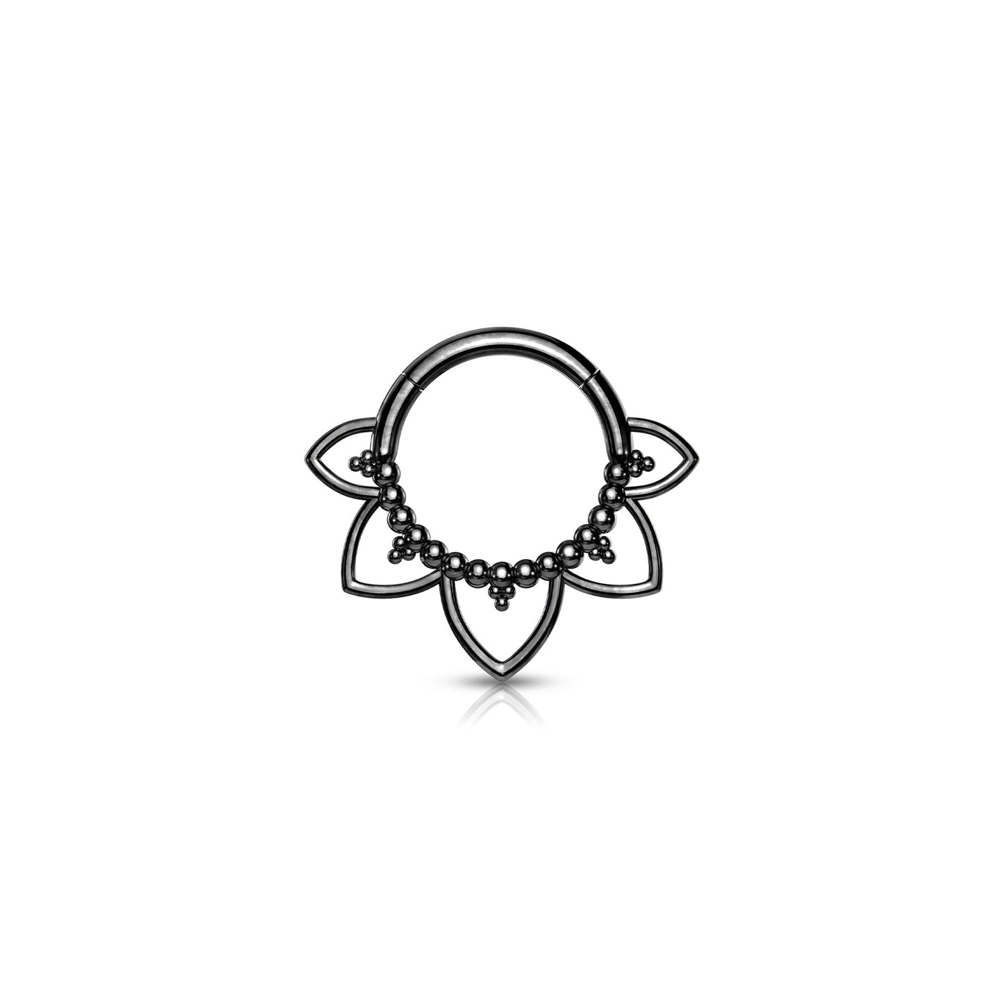 ✨ 16G Flower Design Hinged Clicker Hoop