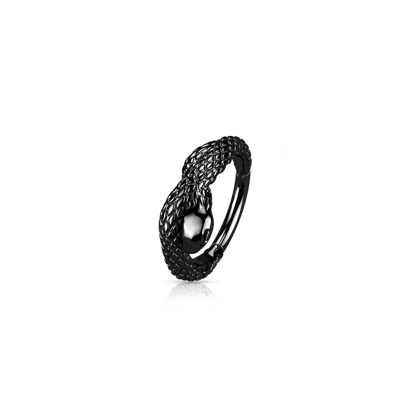 ✨ Snake Hinged Clicker Hoop 16G