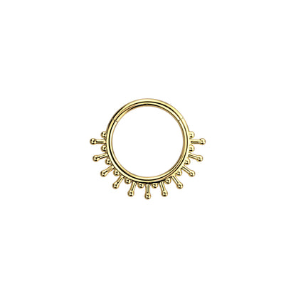 ✨16G Beaded End Hinged Segment Hoop