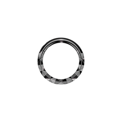 ✨ X-Faceted Hinged Segment Hoop 16G