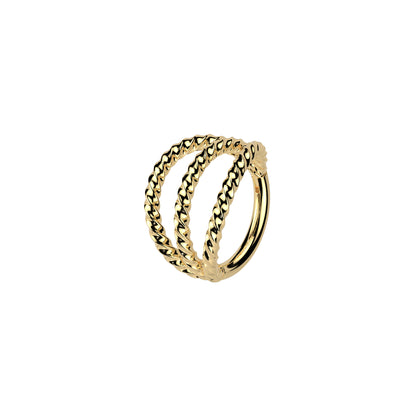 ✨ 16G Triple Braided Hinged Hoop