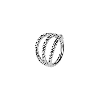 ✨ 16G Triple Braided Hinged Hoop