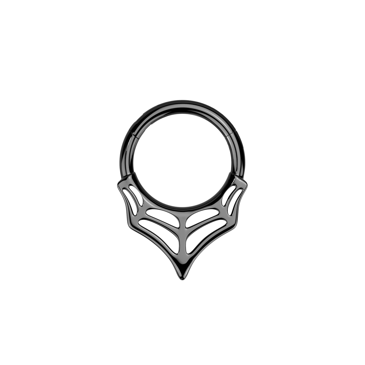 ✨ 316L Surgical Steel Web Hinged Segment Hoop Clicker Ring 16G 8mm