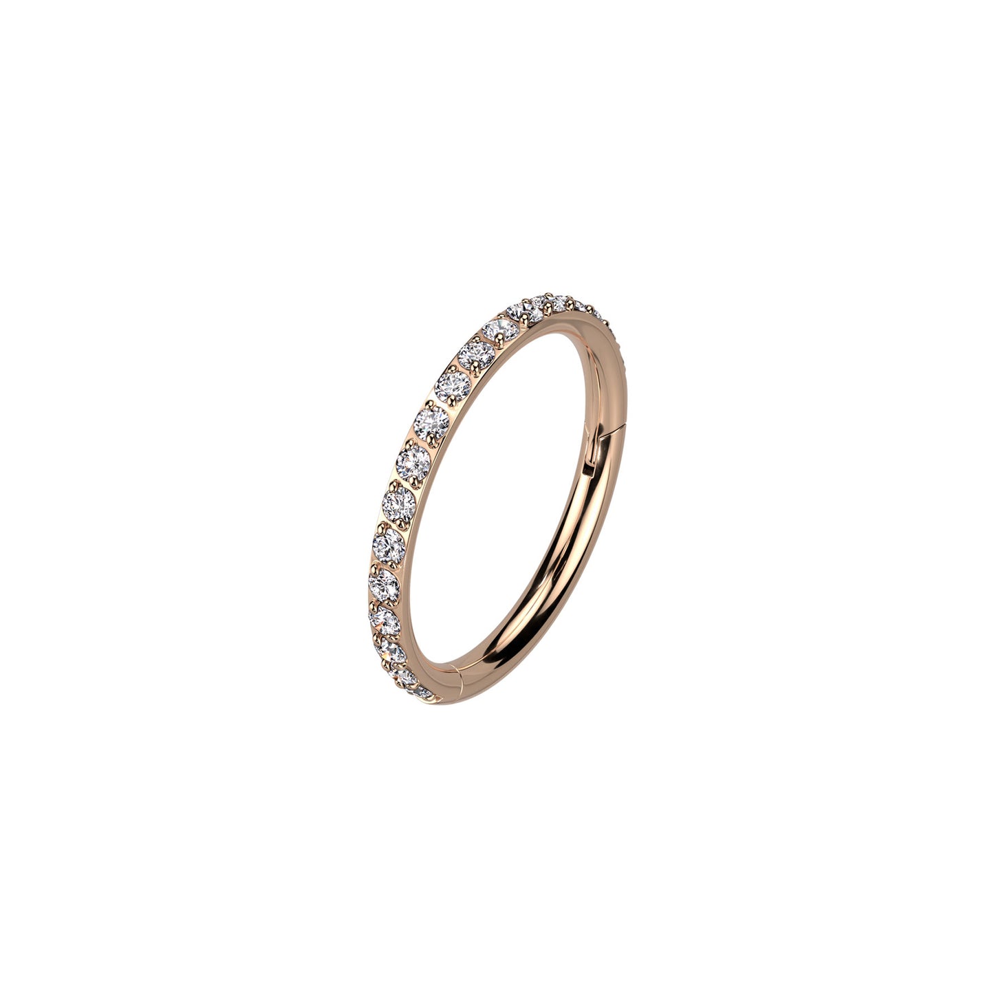 ✨ Hinged CZ Crystal Hoop Ring