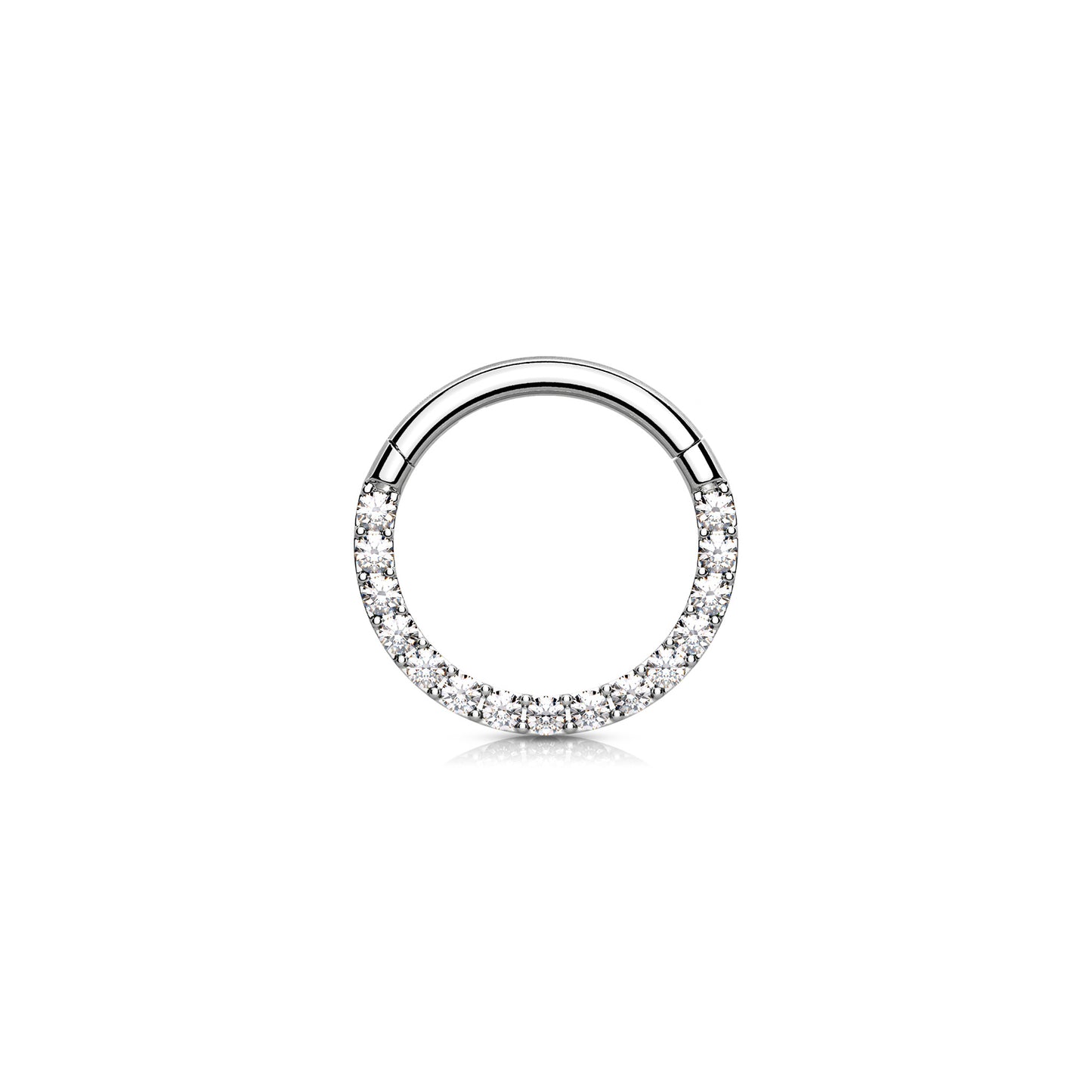 ✨ Hinged Clicker Hoop with CZ in Front