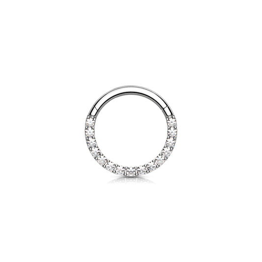 ✨ Hinged Clicker Hoop with CZ in Front