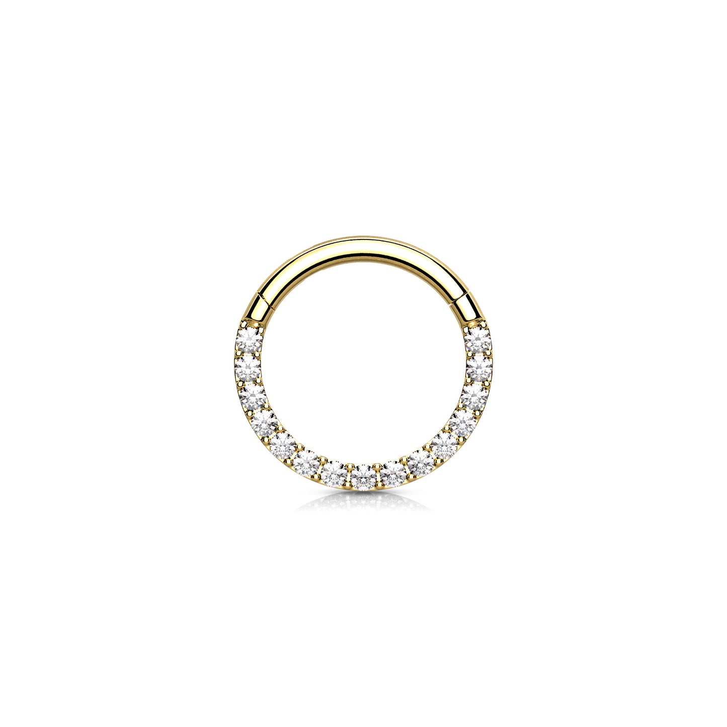 ✨ Hinged Clicker Hoop with CZ in Front