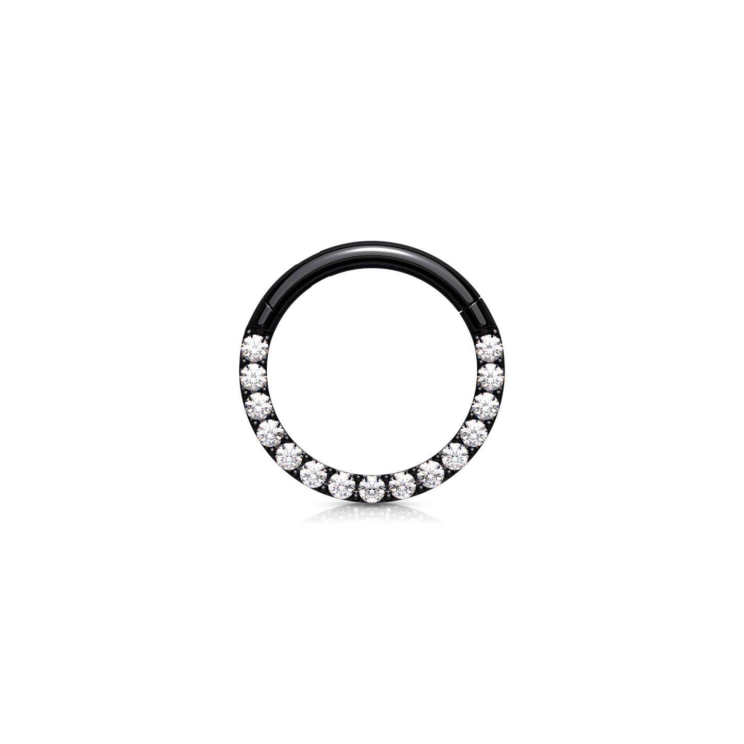 ✨ Hinged Clicker Hoop with CZ in Front