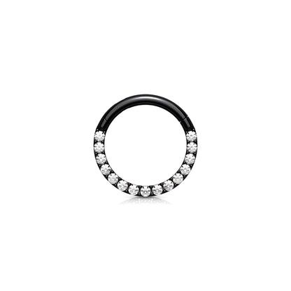 ✨ Hinged Clicker Hoop with CZ in Front