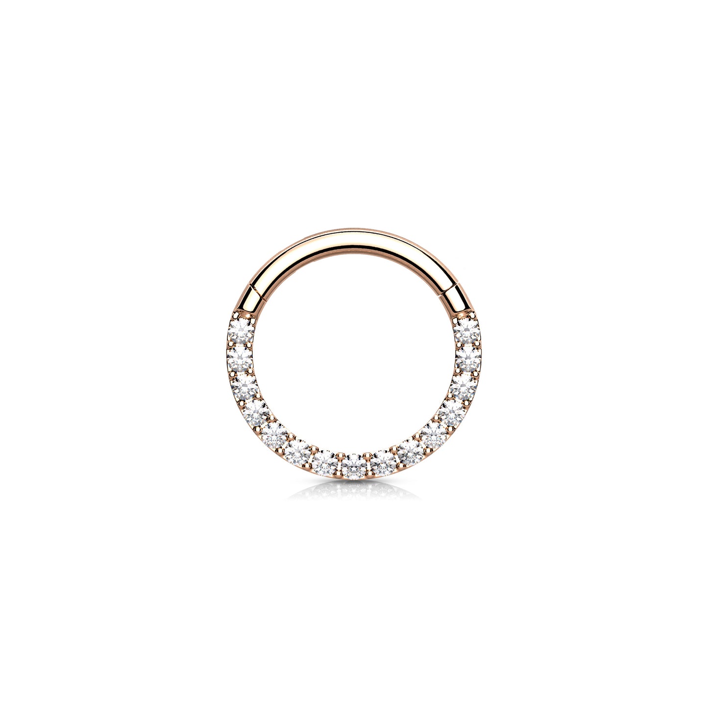 ✨ Hinged Clicker Hoop with CZ in Front